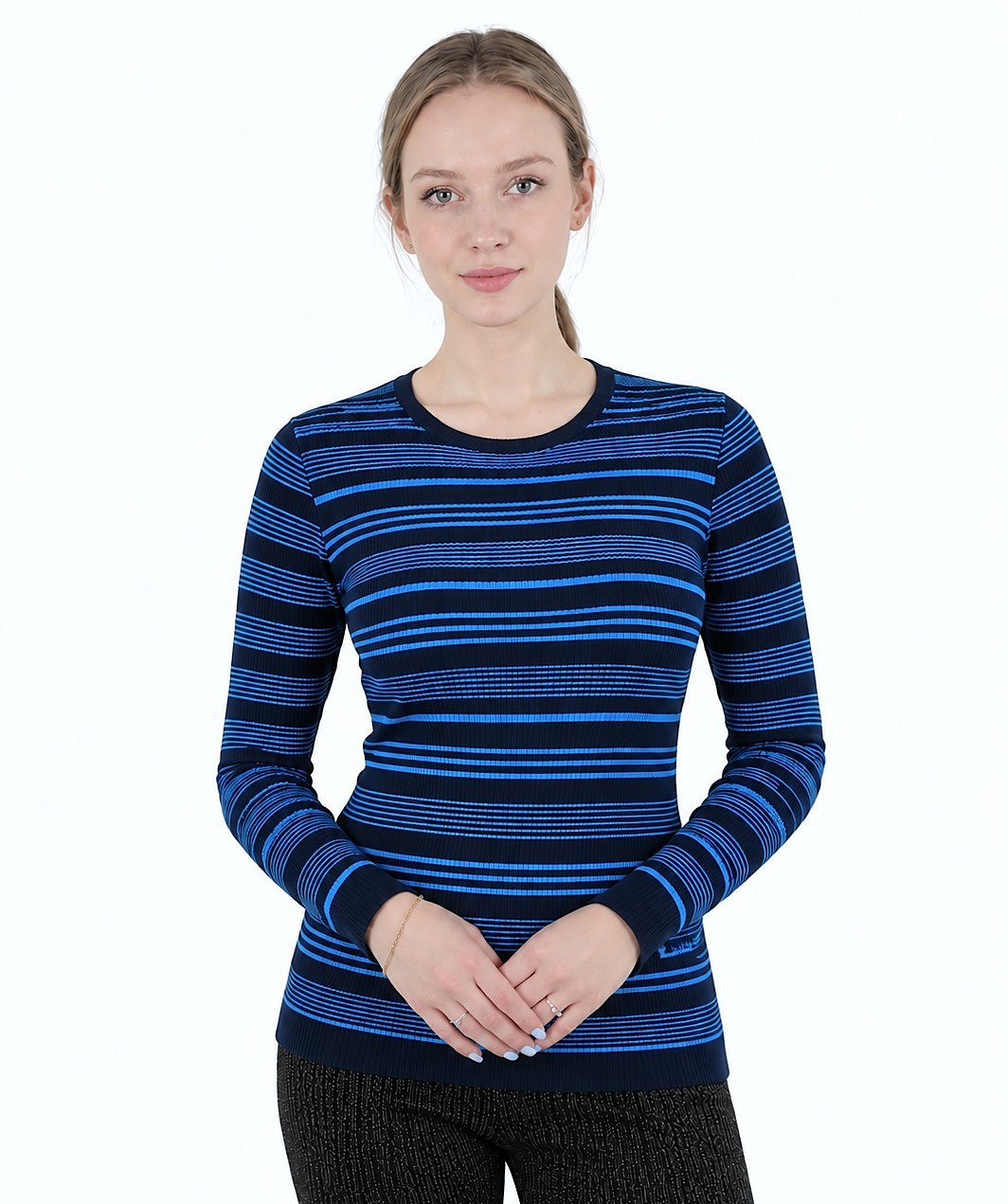 Pulover dark blue/royal din lână